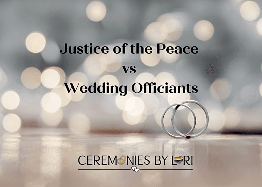 Wedding Officiant v Justice of the Peace